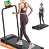 Walking Pad, Under Desk Treadmill, Walking Pad with Incline, 2 in 1 Treadmills for Home/Office, Compact Portable Foldable Treadmill, Installation-Free Low Noise, Safety Lock and LED Display