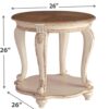 Signature Design by Ashley Realyn French Country Two Tone Round End Table, Chipped White