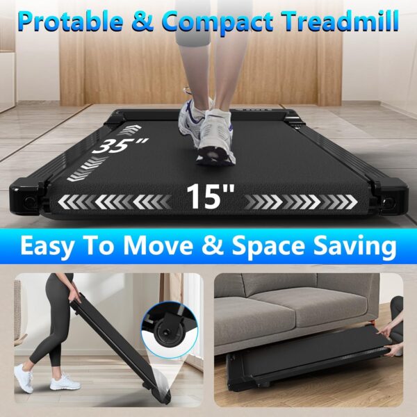 3-in-1 Walking Pad with Incline,2.5 HP Under Desk Treadmill for Home Office,265 LBS Compact Walking Treadmill with LED Display,No Assembly