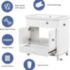 30" Bathroom Cabinet Vanities with Sink Set Combo, Storage Cabinet with Doors and Drawer, Solid Wood, Modern Style, White