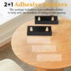 Kitchen Spice Rack: 2 Packs Black Adhesive Wall Mount - 11.8" Large Hanging Storage Organizer Cabinet Without Drilling for Smooth Wall - Work Room Bathroom Shelves