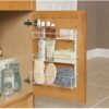 ClosetMaid Adjustable 3 Shelf Spice Rack Organizer Kitchen Pantry Storage for Cabinet Door or Wall Mount with Metal Shelves, White (2 Pack)