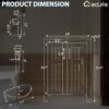 eclife 24" Bathroom Vanity Sink Combo Modern Freestanding Cabinet W/Straight Lines Brown Boat Tempered Glass Vessel Sink & ORB Water Save Faucet & Solid Brass Pop Up Drain (A29BR B50)