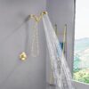 Shower Faucet Set with 7 Functions Handheld Shower Head Filter Shower Combo Set Shower System Shower Trim Kit Brushed Gold