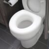 HealthSmart Enhanced Comfort 5" Raised (Round) Toilet Seat Riser 5 Slip Resistant Pads FSA/HSA Eligible Toilet Seat Risers for Seniors Padded Toilet Seat Elevation 15.7 x 15.2 x 6.1