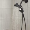 KOHLER 23218-BL Awaken 2-in-1 Multifunction Shower Combo Kit, Rotating Showerhead and Handshower Set, 2.5 GPM, Matte Black