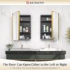 Keonjinn 60 x 32 Inch Large Brushed Brass Medicine Cabinets, Recessed Bathroom Medicine Cabinet, Dim Gold Stainless Steel Framed, Sturdy & Heavy, Adjustable Shelves, DTC Hinges, Soft Closing, Modern