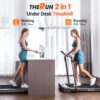 THERUN Walking Pad Treadmill, 3.0 HP Under Desk Treadmills, 2 in 1 Portable Treadmill for Home, Walking Pad with Handle Bar, 18" Widened Running Belt, 350 lbs Capacity with App Connection, Remote