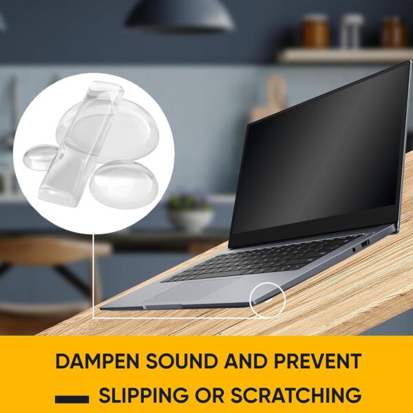 104-Piece Cabinet Bumper Set - Clear, Self-Adhesive Rubber Pads for Doors, Cupboards, and Kitchen Cabinet Protectors – Dampen Noise & Protect Surfaces