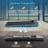 Goplus 2 in 1 Folding Treadmill, 300 LBS Capacity Walking Pad with Handle Bar, Under Desk Treadmill with Remote & APP Control and LED Display, Foldable Portable Treadmills for Home Small, Office