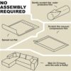 Cloud Sectional Couch with L-Shape Chaise,Modern Modular Sofa with Deep Seat, Upholstered Couches for Living Room Bedroom,No Assembly Required, Green (Left Facing Chaise)
