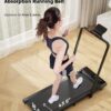 DeerRun 3 in 1 Walking Pad Treadmill, 300 Weight Capacity Foldable Treadmill, 3.0HP Low Noise Under Desk Treadmills for Home Office with Remote & APP