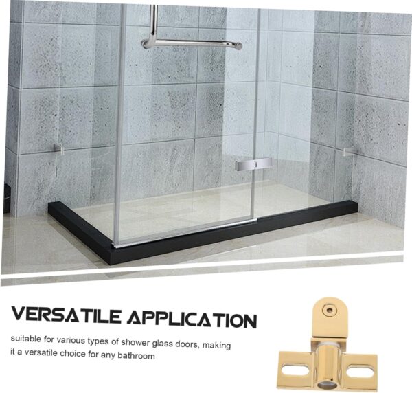 Heavy Duty Pivot Door Hinge Stainless Steel Two Way Opening Hardware for Shower Glass Doors with Screws Modern Design Fit Elegant Appearance