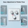 SR SUN RISE 100℉ Thermostatic Shower System,10" Luxury Rainfall Shower Head and High-Pressure Handheld Bathroom Shower Faucet Set,Shower Valve and Trim Kit Included (Polished Chrome)