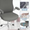 Home Office Chair, Ergonomic Comfy Desk Chair, High Back Computer Chair- Adjustable Headrest with Flip-Up Arms, Lumbar Support, Swivel Executive Task Chair (Modern, Star Dust)