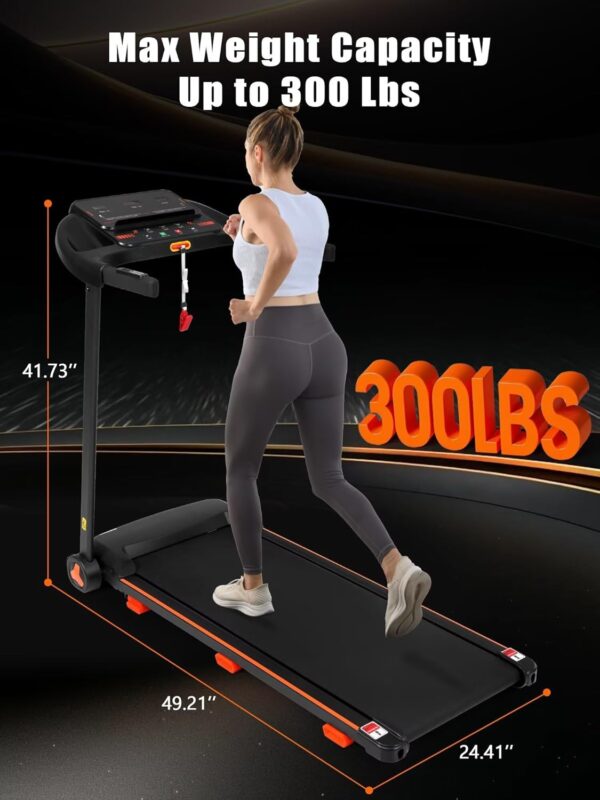 Merax Treadmills for Home, 3.0 HP Folding Treadmill with Incline, Portable Treadmill 300 lbs Capacity, Small Treadmills with Charge Staion & Bluetooth Speaker for Small Space