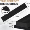 Premium 2 Pack Sound Proof Acoustic Wood Panels - 94.5" x 12.6" for Interior Wall Decor, Black