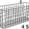 MaraFansie Extra Large Hanging Wall Basket 4-Pack Wall Mounted Wire Basket Cabinet Storage Bin Organizer Wall Shelves Farmhouse Decor for Home Kitchen Bathroom, Black