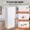 VEVOR 72" Tall Storage Cabinet with Doors, Drawer, 3 Adjustable Shelves, Utility Pantry for Kitchen, Living Room, Dining, Laundry, Pearl White