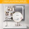 Snughome Bathroom Medicine Cabinet with Mirror and LED Light, Wall Mount Medicine Cabinet with Defogging, Adjustable Shelves, Memory Dimmable 3 Color Temp, Built-in Power Outlets, 31.5''x23.6''x5.9''