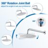 Shower System with Tub Spout, 10 inch Rain Shower and Handheld, Shower Faucet Set Complete Rough-in Valve and Trim Kit Included, Chrome