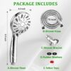 High Pressure Shower Head with Handheld - OHDAY® 6-Mode Powerful Showerhead with 70'' Stainless Steel Hose, Adjustable Bracket and Built-in Power Wash to Clean Tub Tile Pets Bathroom Corner