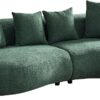 102.3'' Modern Luxury Oversized Curved Combination Sofa Comfortable Fabric Terry Sofas Tight Curved Back Sofa for Living Room Bedroom Office Apartment (Green, 102.3'')