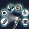 Ion Shower Drops Head Filtered Showerhead With Five Filters,Filtered Shower Head With Handheld,High Pressure Turbo Showerhead,Reusable,Adjustable Settings With Hose (1cover)