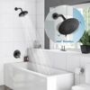 Bathtub Shower Faucet Set Wall Mounted 6 Inch 5-Spray Rainfall Shower Head with Rough-in Valve Single Handle Control Shower Trim Kit without Tub Spout, Oil Rubbed Bronze