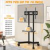 71aQiI8t9-L._AC_SL1500_.jpg Mobile TV Stand with Upgraded Wheels for 32-75 Inch TVs up to 88 lbs, Height Adjustable Rolling TV Stand with Laptop Shelf, Mobile TV Cart with Heavy Duty Structure for Living Room, Patio, Office