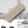UMIACOUSTICS Wood Wall Panels, 2 PCS Acoustic Panels, 47.2” x 15.7” Sound Proof Panels for Home Office Cinema -Oak