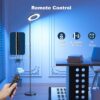32W RGB Floor Lamp, Bright LED Standing Lamp with Remote, Stepless Dimmable, Modern Color Changing Torchiere Tall Lamps for Living Room Bedroom Office Gaming Party