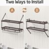 KES 30-Inch Oiled Bronze Pot Rack Wall Mounted, 2-Tier Hanging Pot and Pan Organizer with 12 Sturdy Hooks, Kitchen Wall Hanger Shelves Farmhouse Style, KUR215S75B-OB