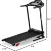 SereneLife Electric Folding Treadmill Exercise Machine - Smart Compact Digital Fitness Treadmill Workout Trainer w/Bluetooth App Sync, Manual Incline Adjustment, for Walking, Running, Gym
