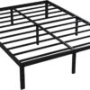 16 Inch Queen Bed Frame No Box Spring Required, Metal Platform Queen Size Bed Frames with 14 Inch Storage, 3,500 lbs Heavy Duty Steel Slats Support, Easy Assembly Mattress Foundation
