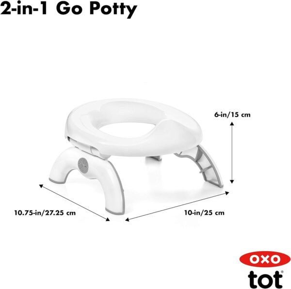 OXO Tot 2-in-1 Go Potty - Gray, 1 Count (Pack of 1)