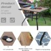 Sophia & William Patio Dining Set Patio Table 37"x 37" and 4 x C Spring Motion Chairs Patio Set for 4 Dining Set 5 Pieces Outdoor Lawn Garden Pool Metal Frame Easy to Care Weather Resistant