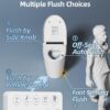Smart Bidet Toilet, One Piece Elongated Toilet with Built-in Bidet Seat, Auto Flush, Foot Sensor, Pump-Assisted Flush, Heated Seat, Warm Water & Dryer, LED Display, Night Light, Remote Control