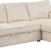 96" Convertible Sleeper Sofa Bed, Pull Out Sectional Sofa with Storage Chaise, Modern L-Shaped Corner Couch with Cup Holders & Pockets for Small Spaces, Apartment, Living Room, Beige