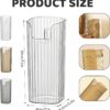 3 Pack Storage Organizer Bins Wall Mounted, Hanging Cabinet Door Organizer for Organizing, Clear Stackable Organizer Basket, Floating Shelves Fridge Organizer for Wall Refrigerator Kitchen Bathroom