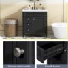 30" Bathroom Vanity with Single Sink Combo, Modern Undermount Bathroom Sink Cabinet with 2 Drawers and a Tip-Out Drawer, Freestanding Bathroom Vanities, Soft Closing, Solid Wood Frame