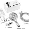 Handheld Shower Head, 6" Chrome Face 6 Spray Setting Shower Head with High Pressure, Brass Swivel Ball Mount and Extra Long Flexible Stainless Steel Hose