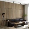 Woody Walls Solid Wood Slat Wall Paneling, Wood Slat Wall Panel, Acoustic Wood Panels Have 0.75 NRC, Set of 2 Seamless Joint Wood Panels for Walls, Wood Slat Wall , Beige