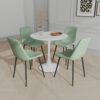 Round Kitchen Table and Chairs Set, Dining Room Round Table Set for 4, Modern 31.5'' Dining Table Set, 5 Piece Round Dining Table Set for Dining Room & Coffee Shop & Small Spaces