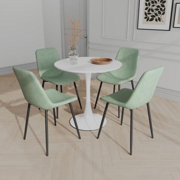 Round Kitchen Table and Chairs Set, Dining Room Round Table Set for 4, Modern 31.5'' Dining Table Set, 5 Piece Round Dining Table Set for Dining Room & Coffee Shop & Small Spaces