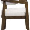 Christopher Knight Home Set of 2 Lanford Fabric Upholstered Dining Chairs, Curved Backrest Kitchen Side Chair, Soft Padded Seat&Back Cushion, Solid Wood Armchair, Ergonomic Extra Seat, Beige+Walnut