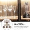 DOITOOL Modern Style No Drilling Glass Door Hinge 4pcs Stainless Steel Easy Install for Shower Doors