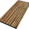 Woody Walls Solid Wood Slat Wall Paneling, Each Wood Slat Wall Panel is Made of Real Wood, Acoustic Wood Panels Have 0.75 NRC, Set of 2 Seamless Joint Wood Panels for Walls, Wood Slat Wall (Acacia)