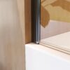 Shower Door 31" W x 55" H, Frameless Hinged Bathtub Shower Door, Bathtub Shower Screen Door, 1/4" (6mm) Tempered Glass Panel with Stainless Steel Handles (Matte Black)