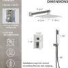 10" High-Pressure Rainfall Shower System with Handheld Spray, Wall Mount Bathroom Shower Faucet Set with Valve (Brushed Nickel)
